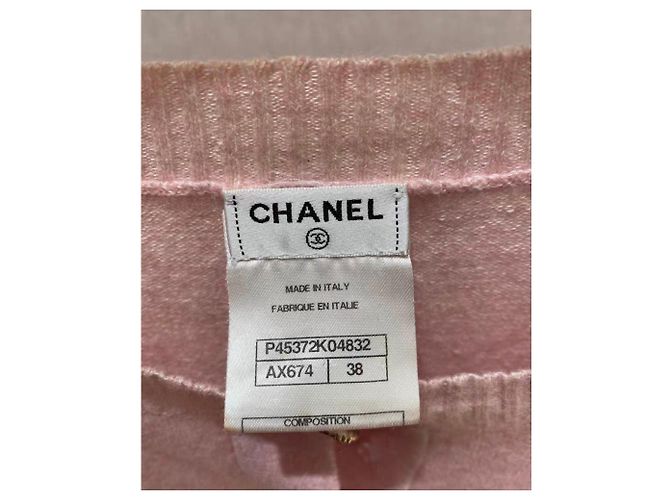 Chanel Malha de cashmere rosa - vista 4