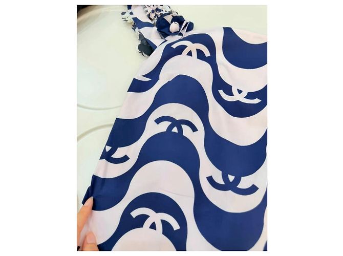 Chanel Baumwollkleid Mehrfarbig Größe 36 Mehrfarben - Ansicht 4