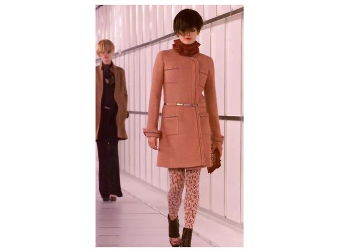 Abrigo Chanel de lana mujer talla 38 Multicolor - vista 4