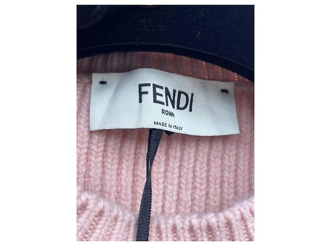 Fendi Strickpullover aus Wolle Rosa Pink - Ansicht 5