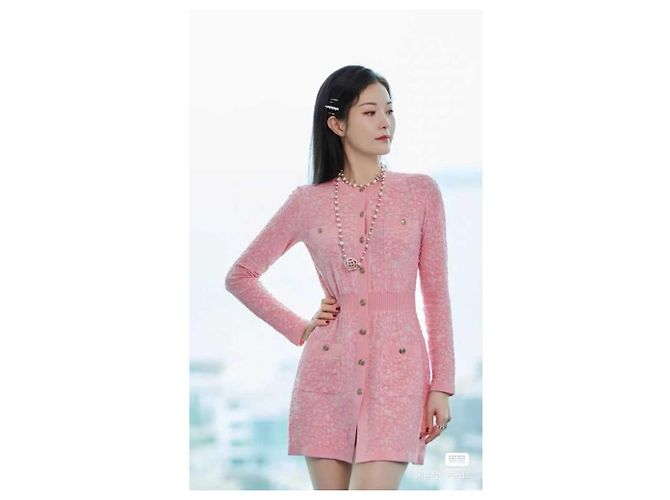 Vestido Chanel Rosa de Algodón - vista 5
