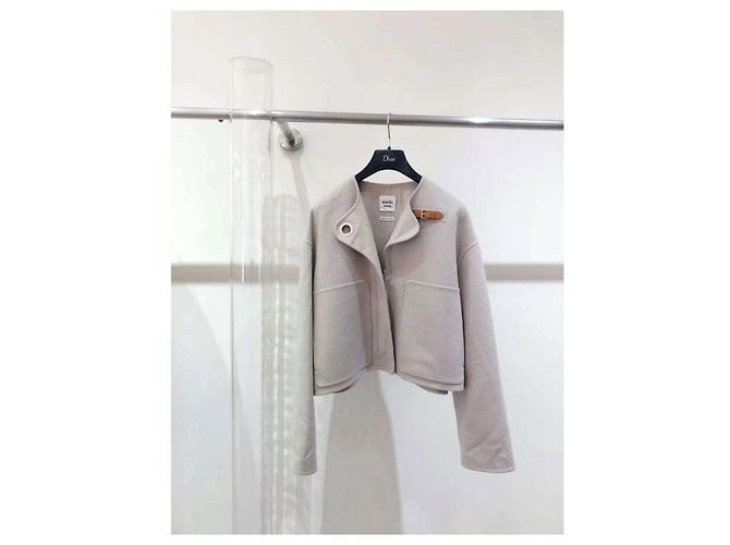 Abrigo Hermès de cashmere beige talla 38 - vista 2