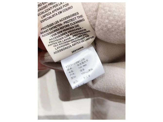 Abrigo Hermès de cashmere beige talla 38 - vista 4