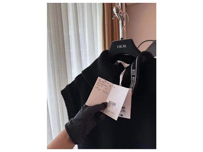 Autre Marque Dior Strickware aus Wolle Schwarz - Ansicht 2