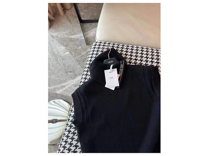 Autre Marque Dior Strickware aus Wolle Schwarz - Ansicht 4