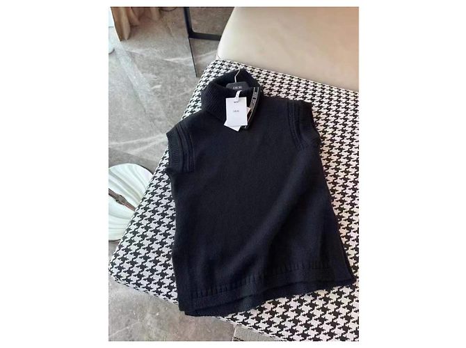 Autre Marque Dior Strickware aus Wolle Schwarz - Ansicht 5
