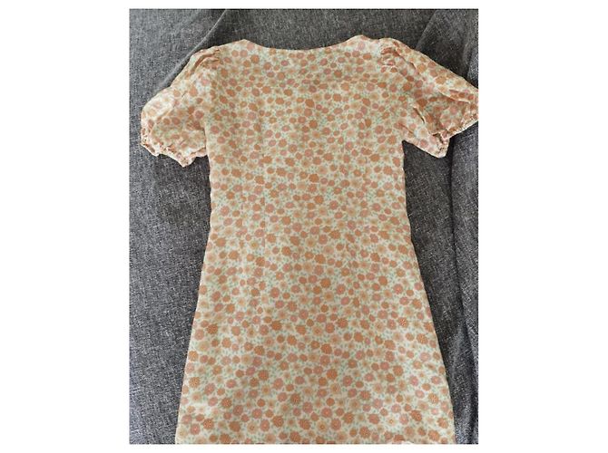 Autre Marque Vestido Rixo de algodón amarillo - vista 2