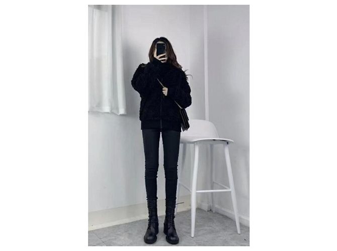 Sportmax Lederjacken Schwarz - Ansicht 5