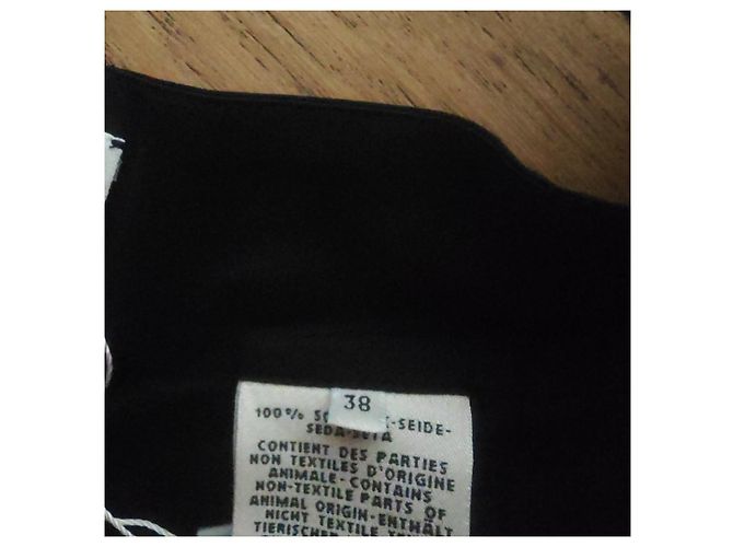 Falda Hermès de seda negra Negro - vista 9