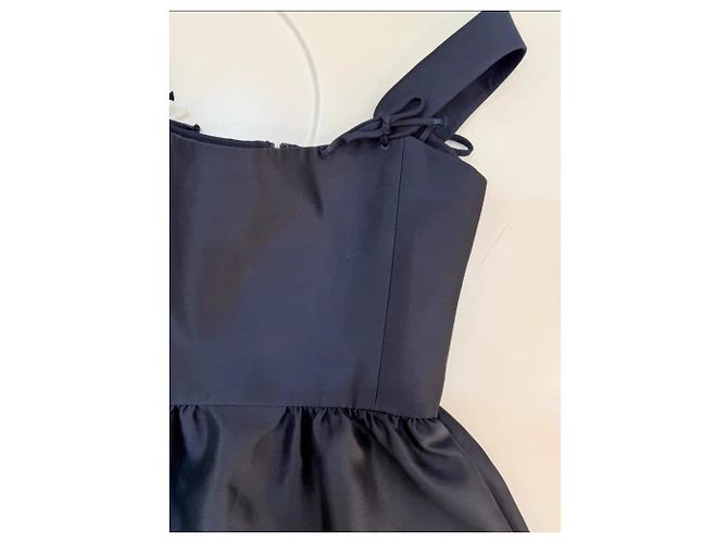 Autre Marque Dior Kleid aus Wolle Navy Blau Marineblau - Ansicht 2