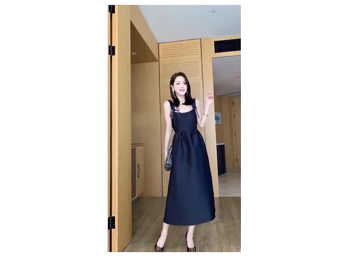 Autre Marque Dior Kleid aus Wolle Navy Blau Marineblau - Ansicht 6