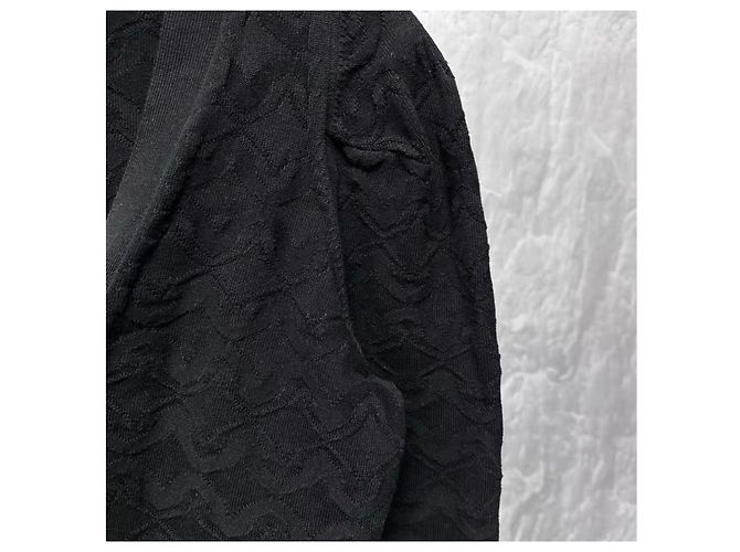Malha Chanel de algodão preta Preto - vista 2