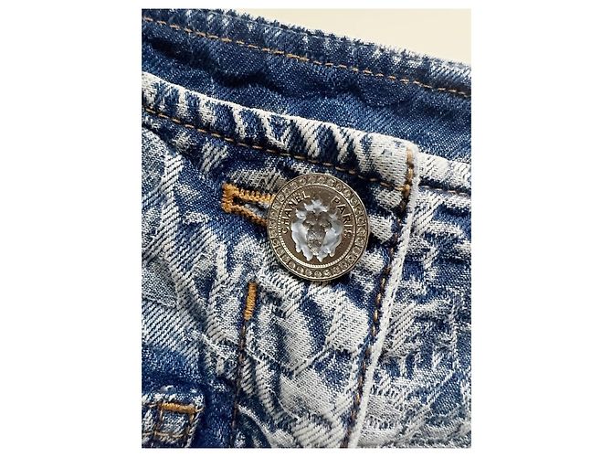 Vaqueros Chanel de Denim Talle Alto Detalle Camelia Multicolor - vista 2