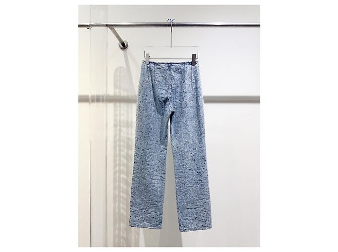 Vaqueros Chanel de Denim Talle Alto Detalle Camelia Multicolor - vista 4