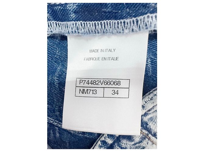 Vaqueros Chanel de Denim Talle Alto Detalle Camelia Multicolor - vista 6