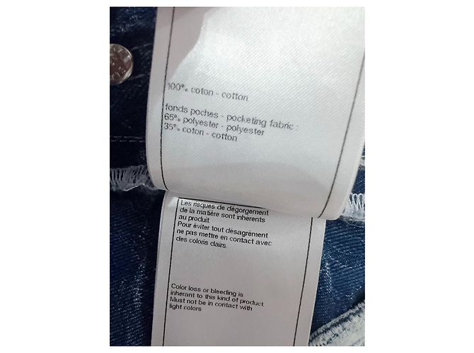 Vaqueros Chanel de Denim Talle Alto Detalle Camelia Multicolor - vista 7