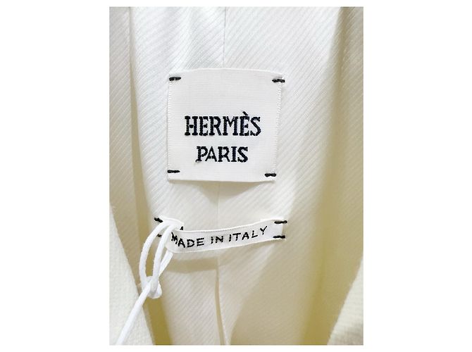 Abrigo Hermès Blanco de Poliamida Talla 34 Multicolor - vista 2