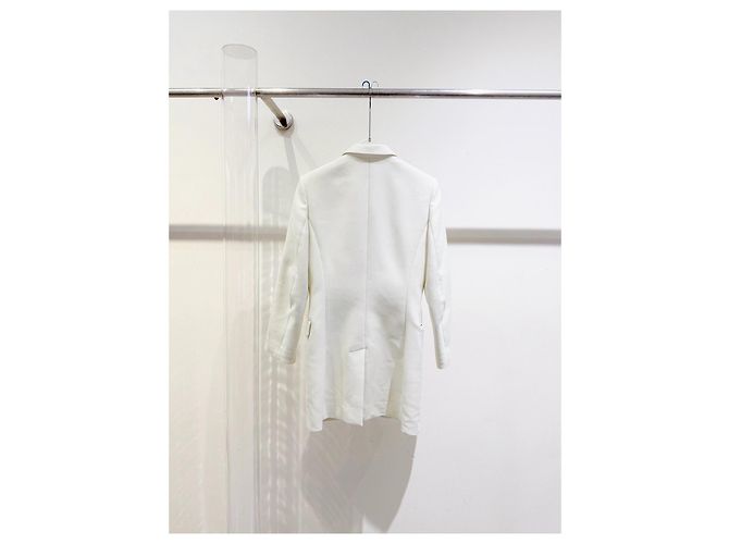 Abrigo Hermès Blanco de Poliamida Talla 34 Multicolor - vista 3
