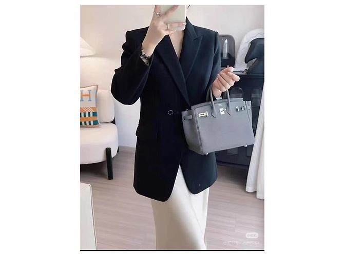Abrigo Hermès Blanco de Poliamida Talla 34 Multicolor - vista 6