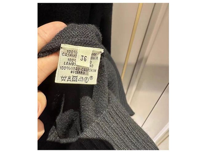 Vestido Hermès de cachebra negro 36 FR - vista 4