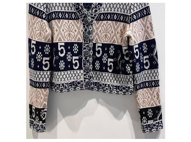 Chanel Strickjacke aus Kaschmir Mehrfarben - Ansicht 5