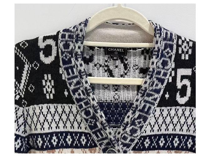Chanel Strickjacke aus Kaschmir Mehrfarben - Ansicht 7