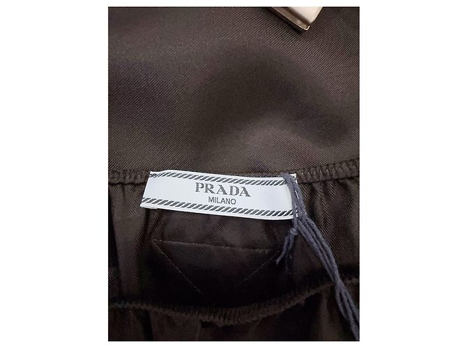 Gonna Prada in seta con logo Triangle e pochette rimovibile Multicolore - vista 7