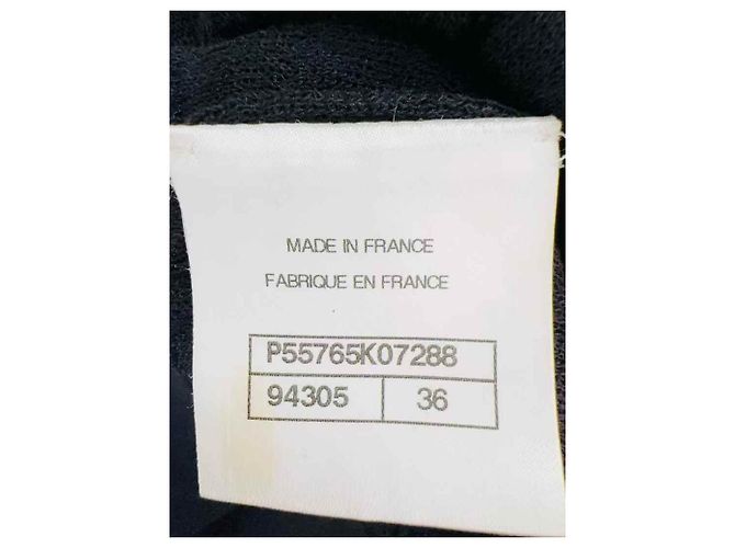 Chanel Malha de algodão preta Preto - vista 5