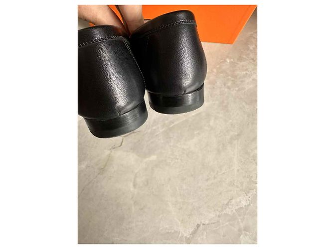 Hermès Time Ballerine in pelle nera Nero - vista 4