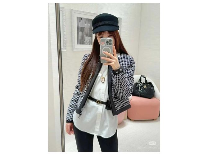 Autre Marque Dior Woll Bikerjacke Größe 40 Mehrfarben - Ansicht 8
