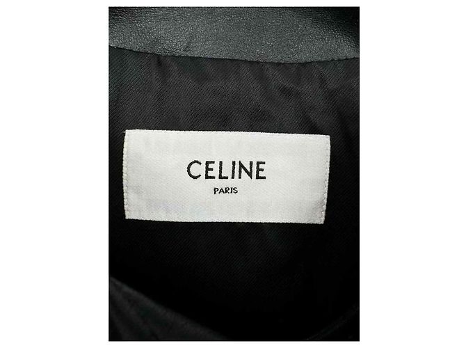 Céline Giacche in pelle Celine Nero - vista 2