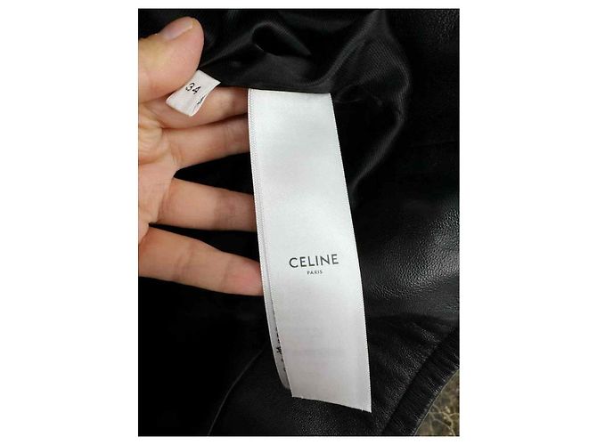 Céline Giacche in pelle Celine Nero - vista 4