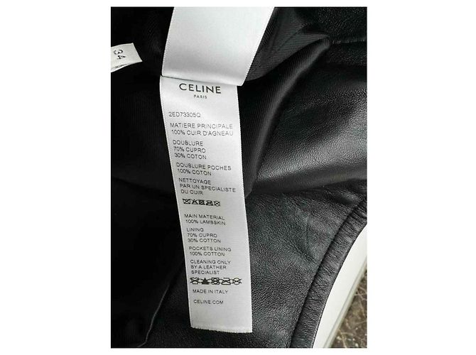 Céline Giacche in pelle Celine Nero - vista 5