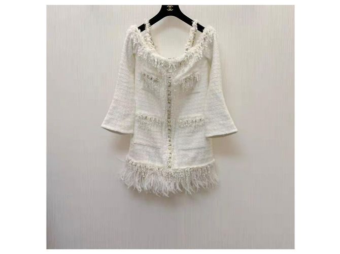 Vestido Balmain de tweed blanco - vista 2