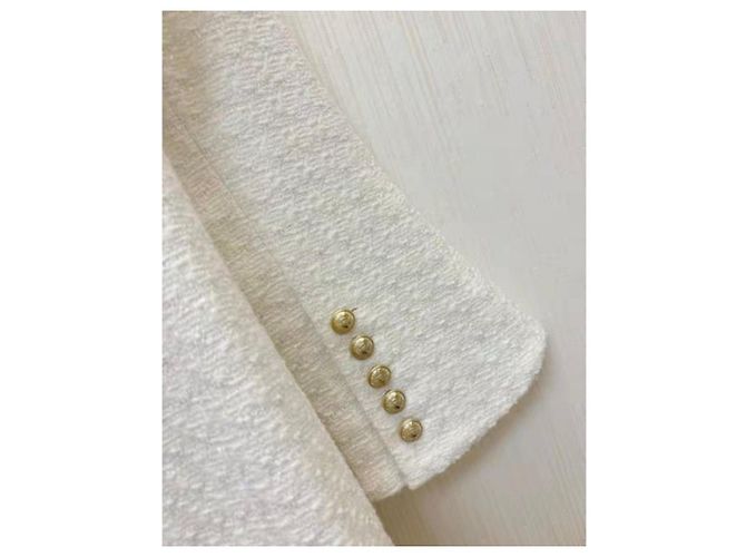 Vestido Balmain de tweed blanco - vista 4