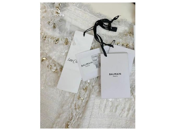 Vestido Balmain de tweed blanco - vista 5