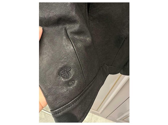 Autre Marque Dior Bar Lederjacke Schwarz - Ansicht 5