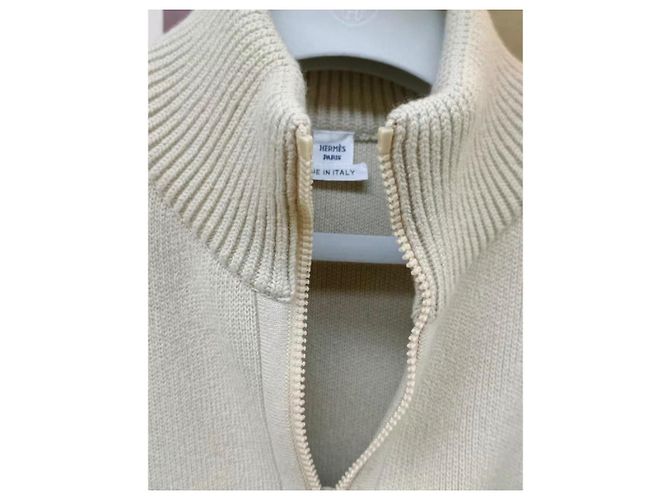 Hermès Wollmantel Beige Größe 34 - Ansicht 4