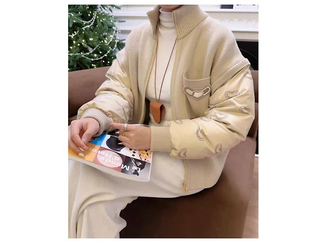 Hermès Wollmantel Beige Größe 34 - Ansicht 8