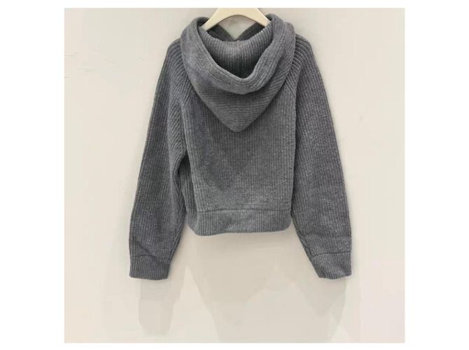 Pull en laine gris Céline - vue 2