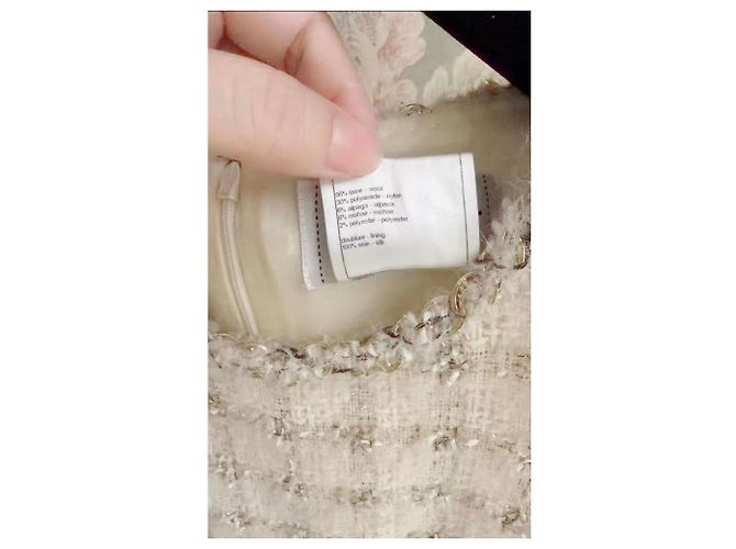 Chanel Kleid aus Wolle Mehrfarbig Größe 38 Mehrfarben - Ansicht 4