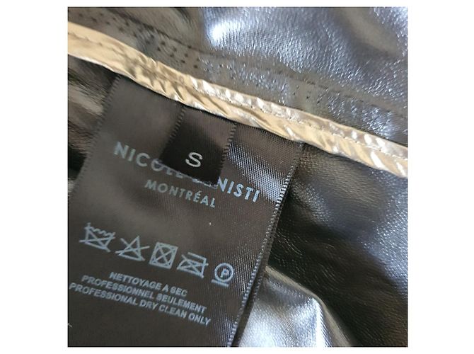 Autre Marque Abrigo Nicole Benisti de algodón negro - vista 5