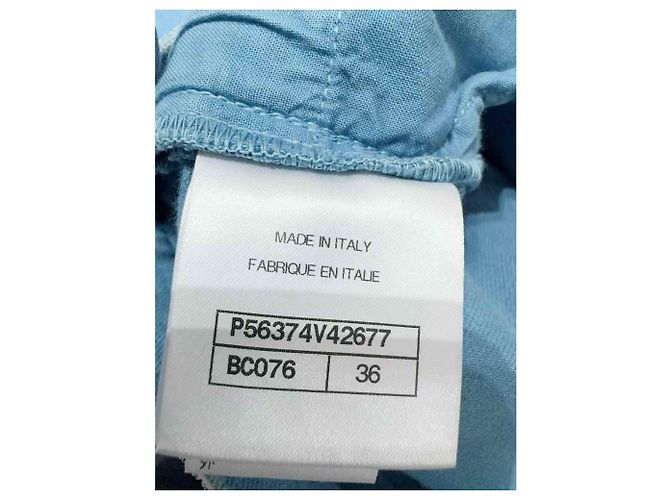 Pantalones Chanel azules de algodón - vista 6