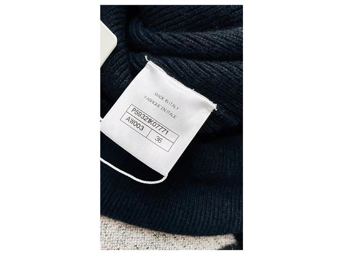 Chanel Kleid aus Kaschmir Navy Blau Marineblau - Ansicht 6