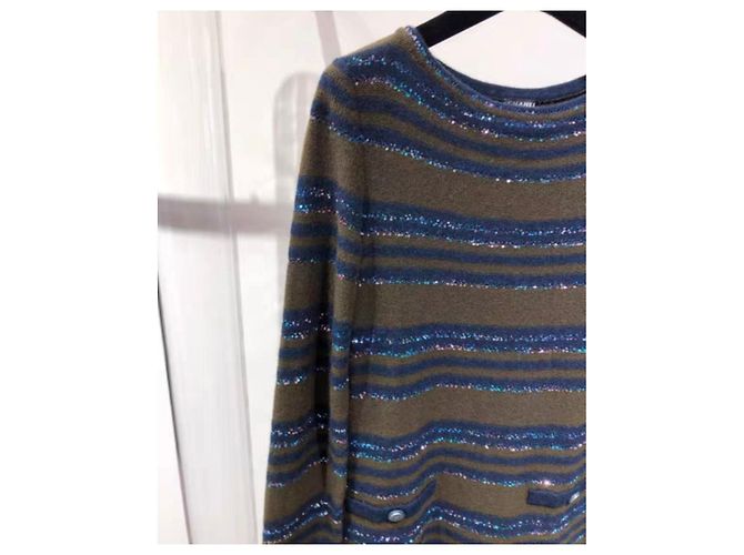 Vestido Chanel de cashmere Multicor - vista 3