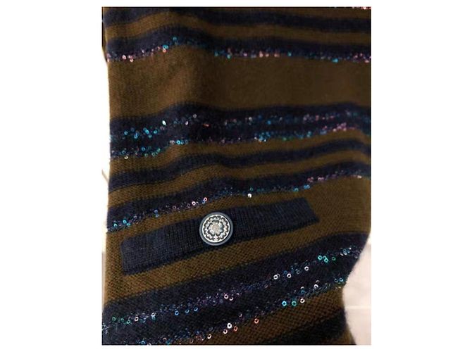 Vestido Chanel de cashmere Multicor - vista 4