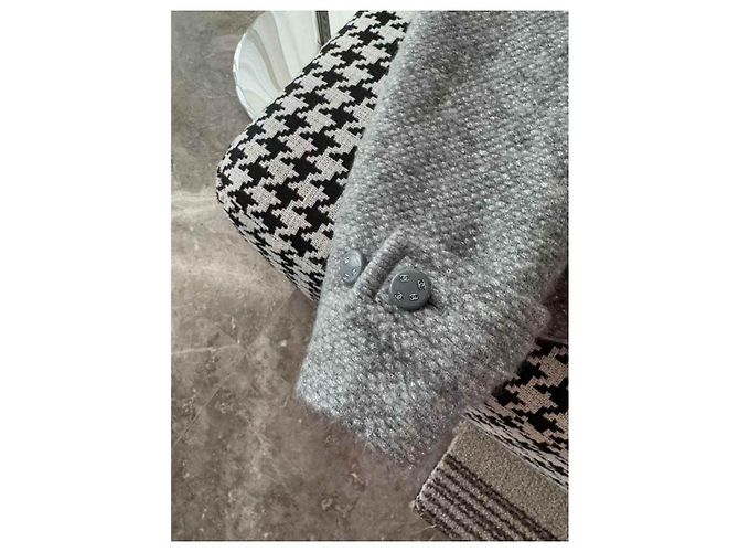Chanel Lederjacken Grau - Ansicht 3