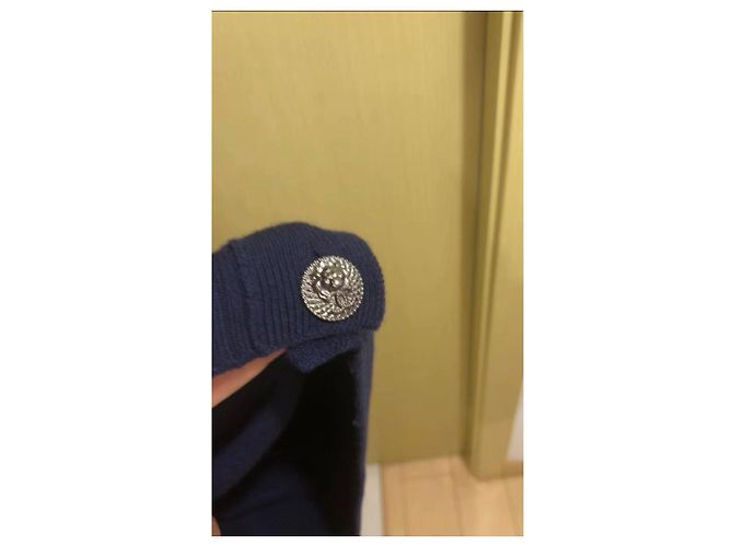 Chanel Strickjacke aus Kaschmir Navy Marineblau - Ansicht 4
