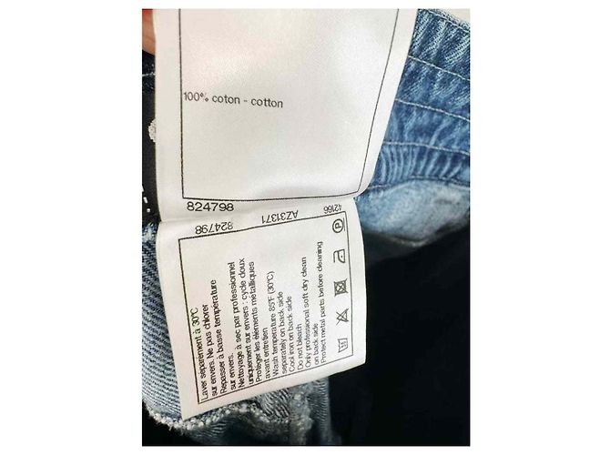Falda Chanel de algodón azul talla 36 - vista 5