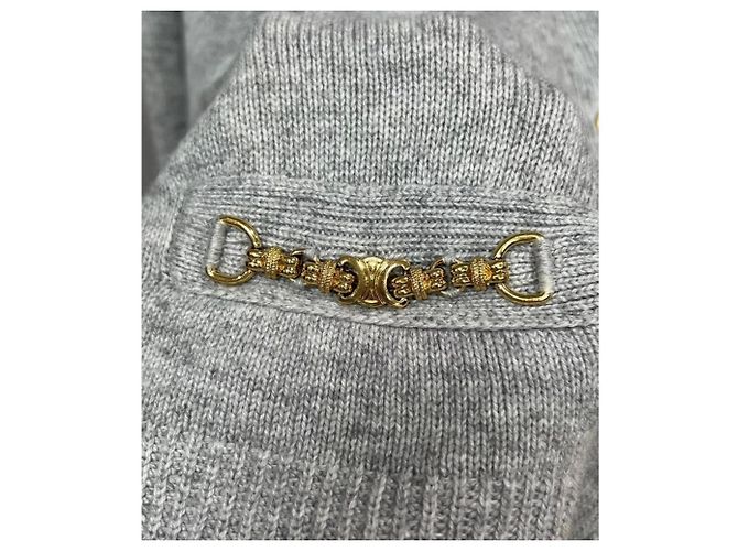 Pull en maille Céline gris en cachemire - vue 5